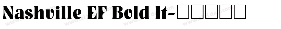 Nashville EF Bold It字体转换